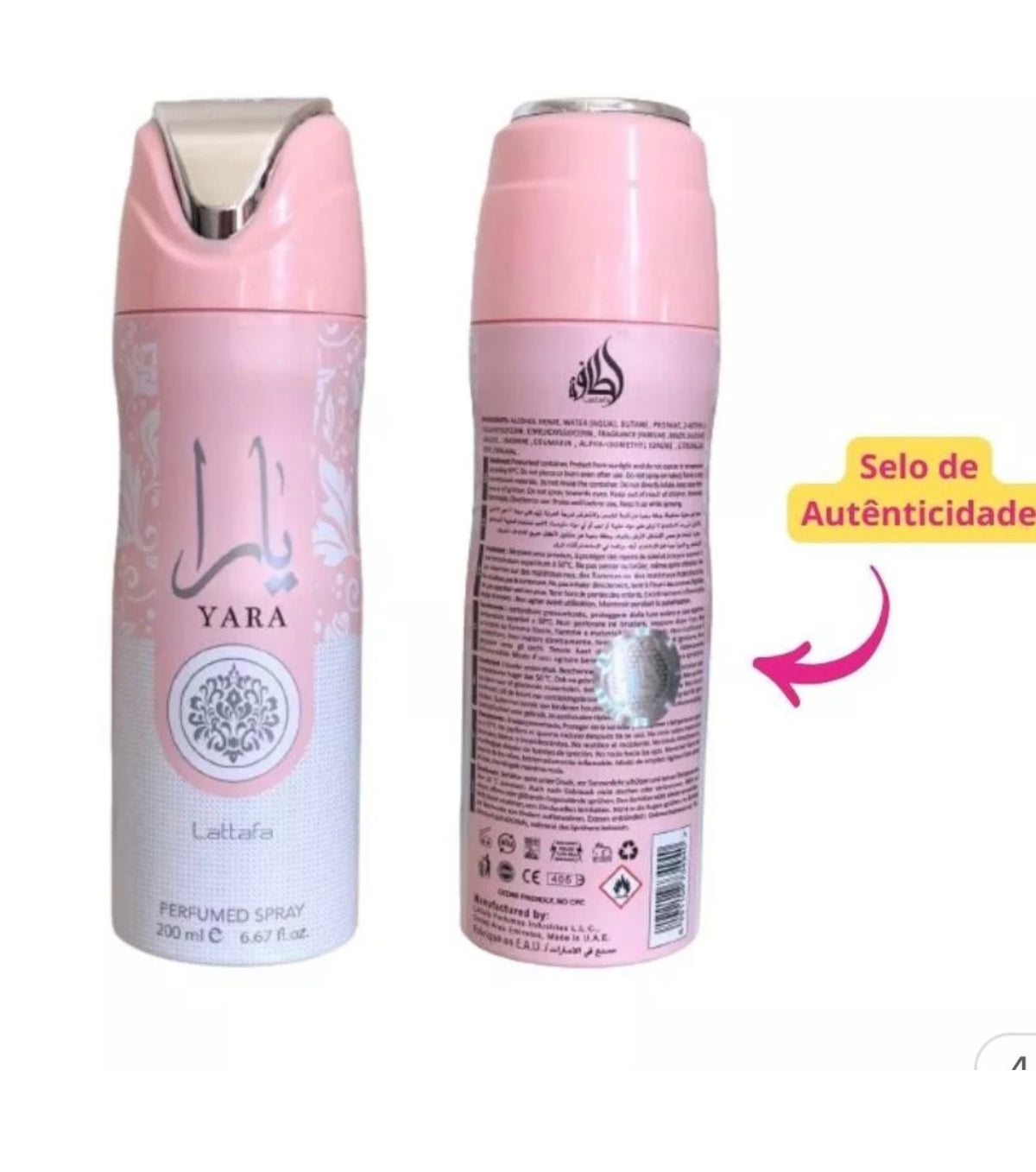 Perfume Yara Lattafa Spray 200ml