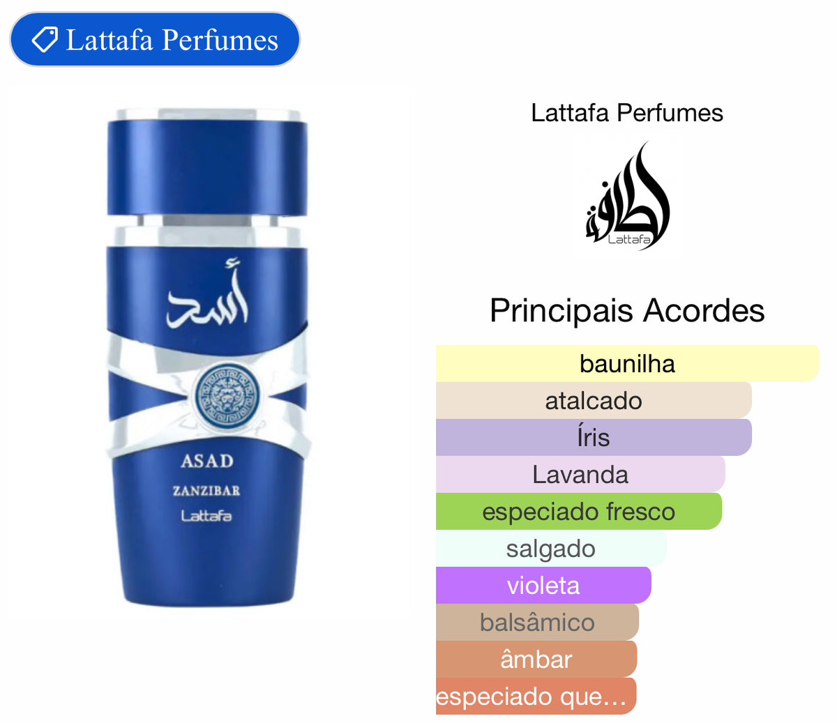 Perfume Asad Zanzibar Azul Lattafa